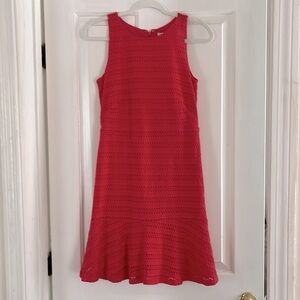 ✨NWT✨ LOFT SLEEVELESS EYELET MIDI DRESS in RED SZ 0